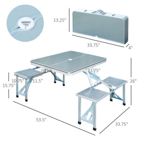 Folding Aluminum Picnic Table
