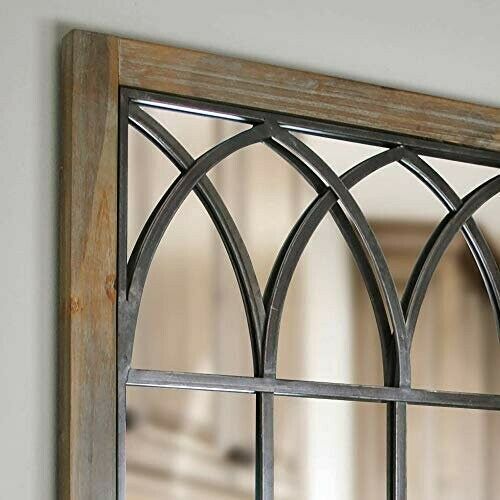 Window Mirror Wall Wood Frame